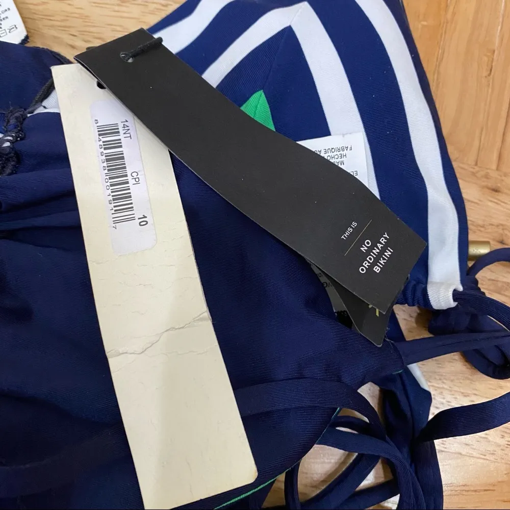 Vitamin A Amahlia Stevens Natalie Miter Sail Stripe Bikini Set S Bottom, L Top - Image 8