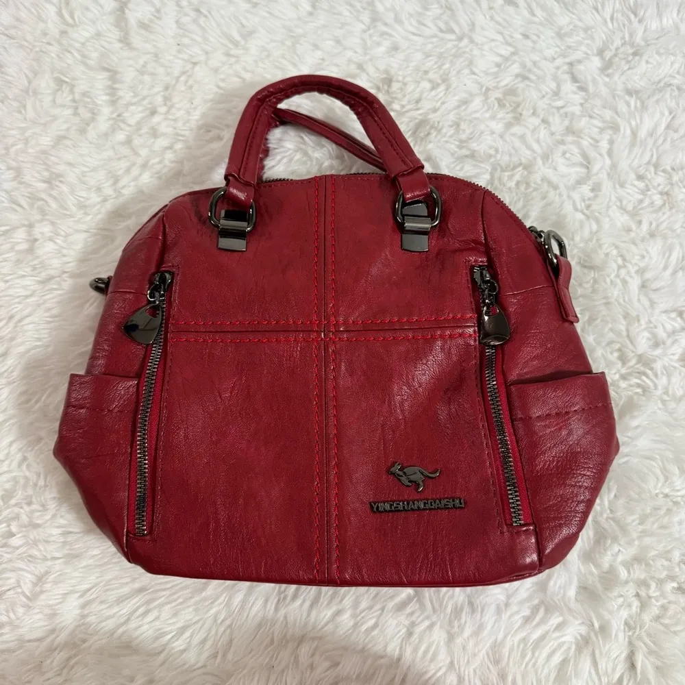 Amazon Red Multifunction Shoulder Bag - Image 2