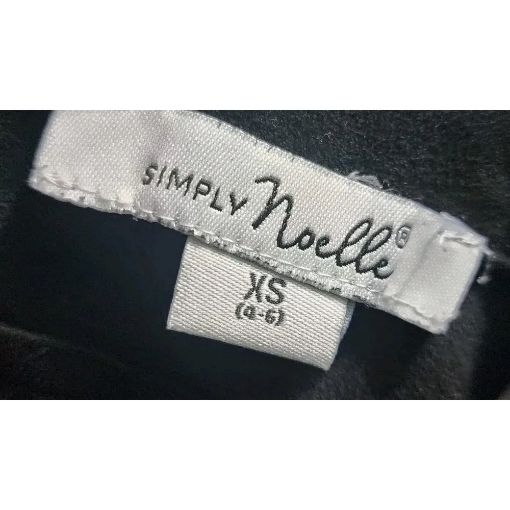 Simply Noelle Black Drape Front Cardigan with Lace-Up Sleeves Open Front Size XS - Image 4