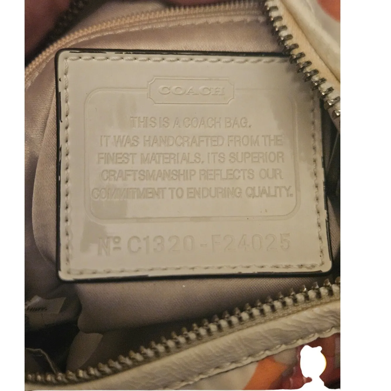 Coach Poppy Signature C Print Convertible Shoulder Bag Pink Orange White Tan - Image 10