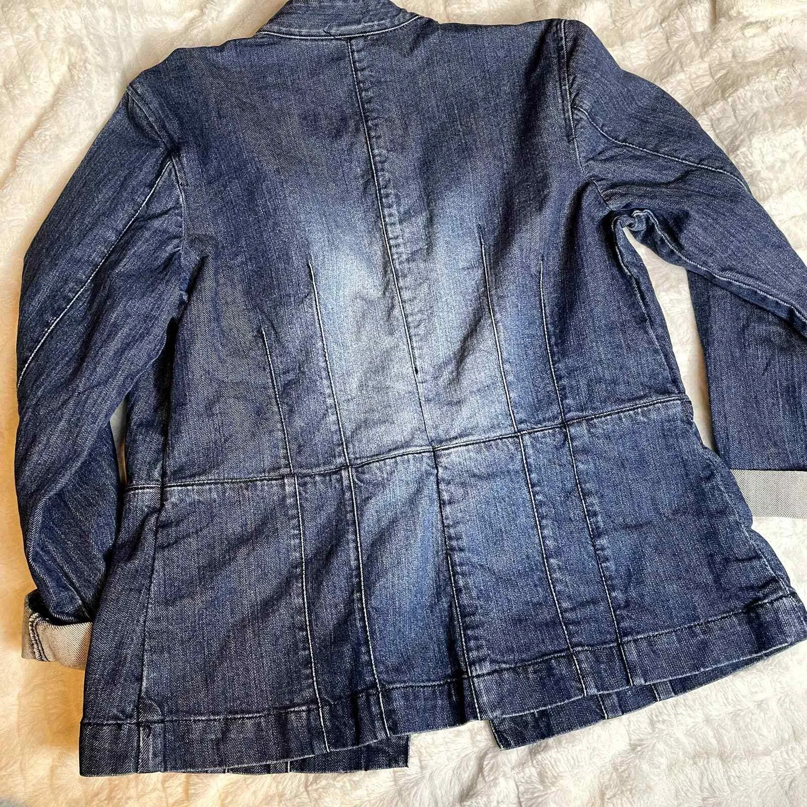 High Sierra  Medium Denim Jacket Jean Pockets Tailored FIt‎ - Image 4