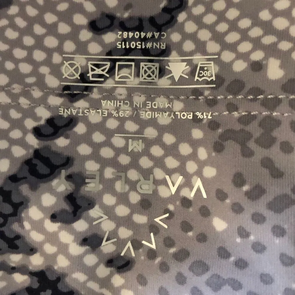 Varley Grey, White, Black Spotted Full Length Leggings - Image 4