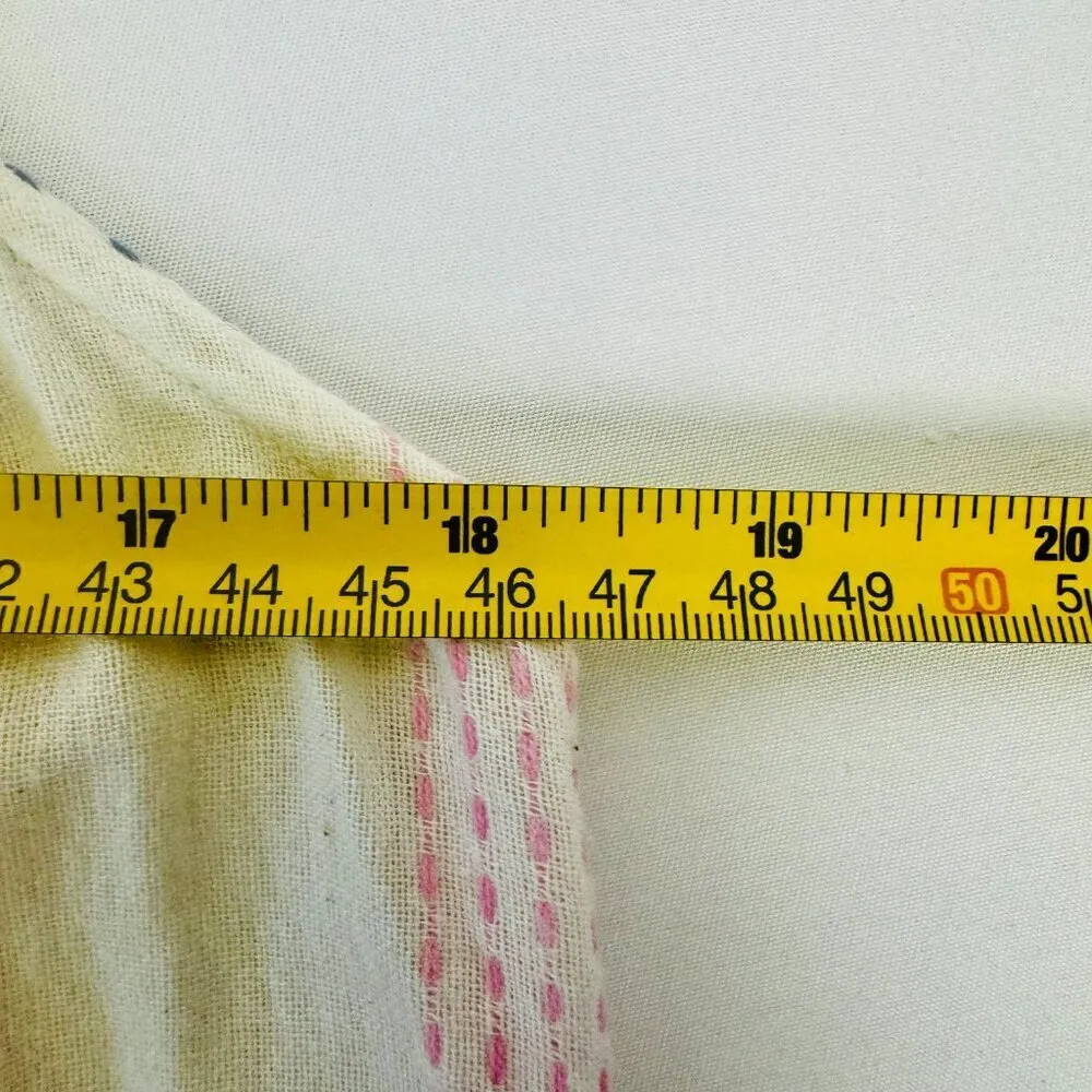 THML Embroidered Tassel Front Button & Tie Back Top Size Small - Image 11