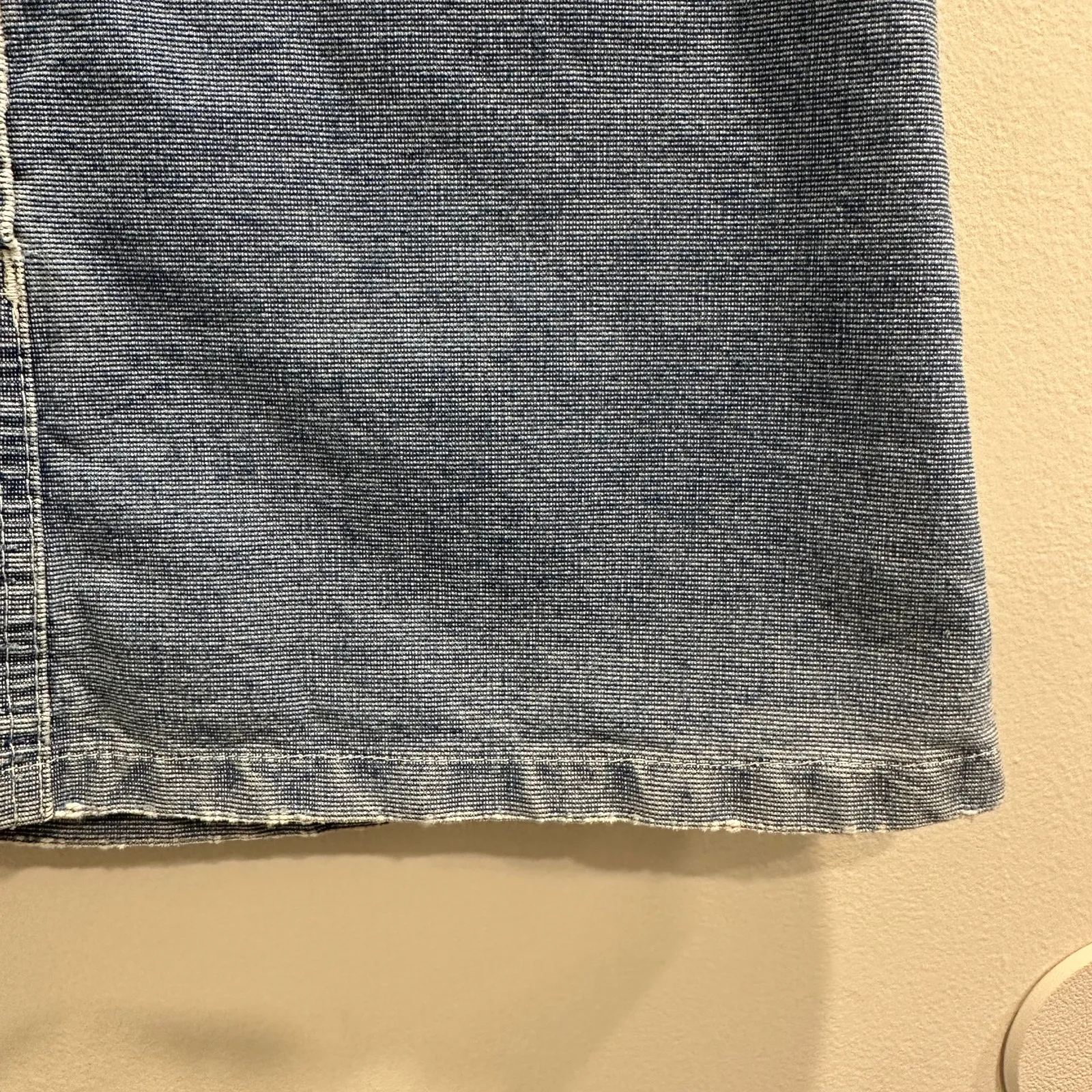 Destroy John Richmond Vtg Y2K Slub Denim Button Front Grunge Punk Mini Skirt 6 Blue - Image 5