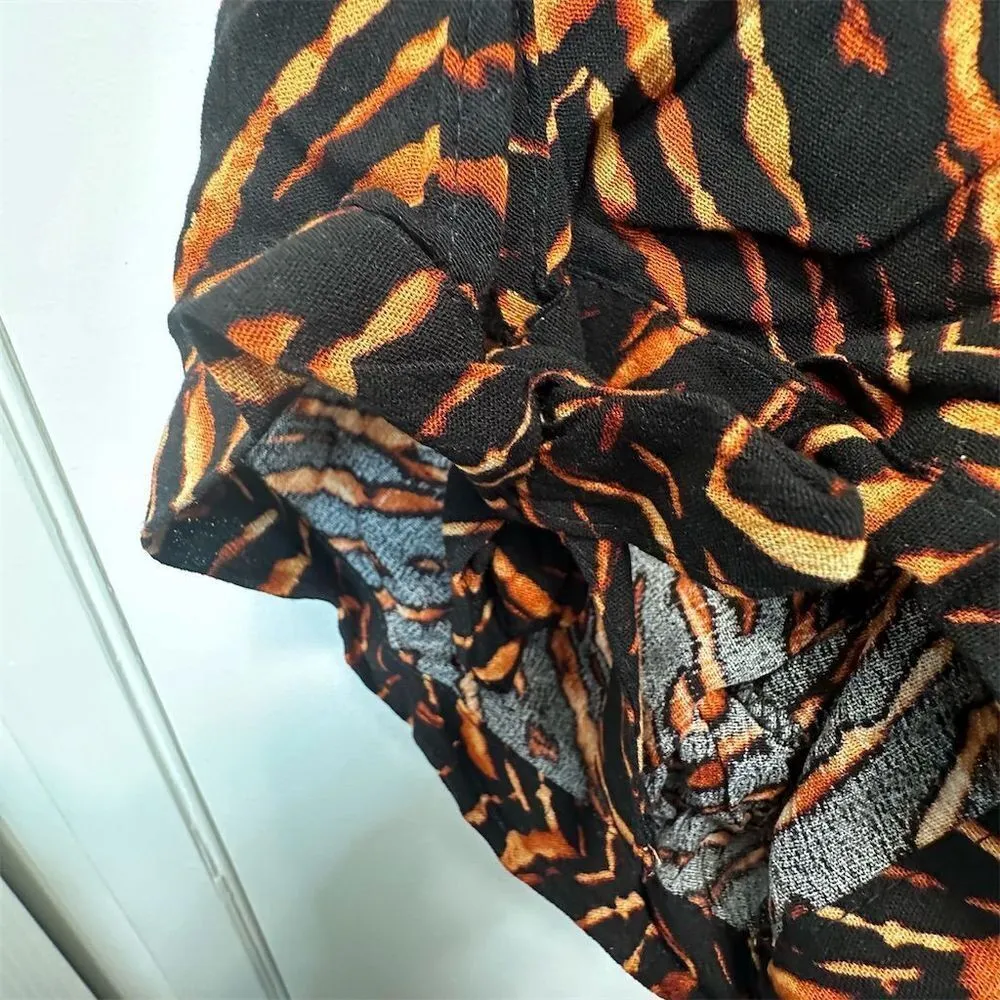 NWT New Look Women's 3X Brown Animal Print Button-Up Dress Y2K‎ Grunge Indie - Image 4