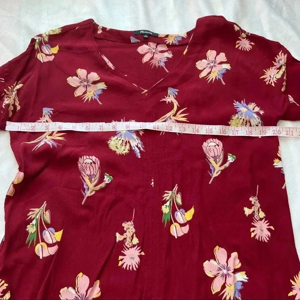 Madewell Red Birds‎ Of Paradise Dress S - Image 8