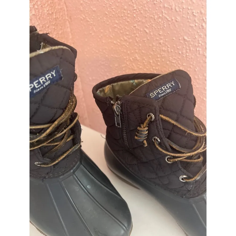 Sperry Women's 8.5 Saltwater Duck Boot Black - Image 5
