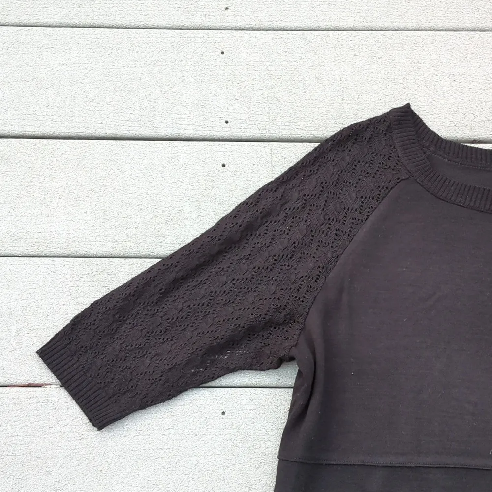 Lane Bryant 3/4 Crochet Sleeve Sweater Dress Size 14/16 - Image 3