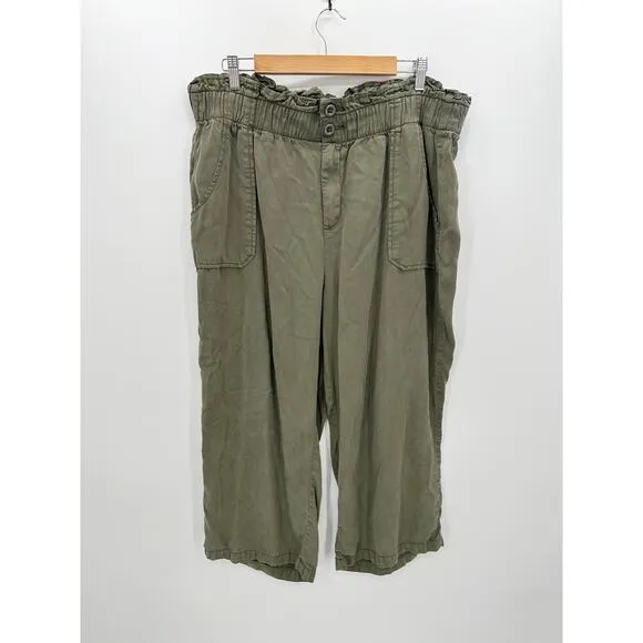 Torrid Green Pull-On Wide Leg Tencel High-Rise Paperbag Waist Pant Women Size 16 - Image 2
