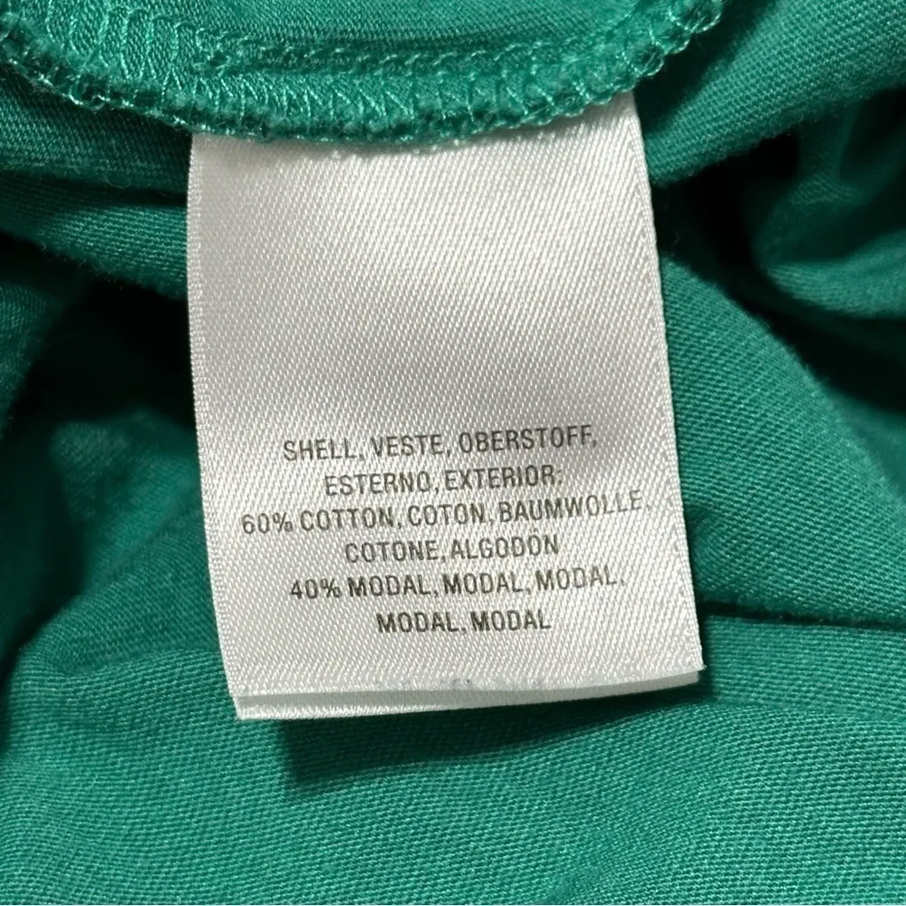 Ett:twa Anthropologie Women’s Size M Green Cotton Blend 3/4 Sleeve Cowl Neck Top - Image 7