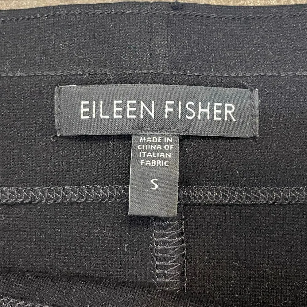 Eileen Fisher Short Pencil Skirt Elastic Waist Pull On Black Women's Size S - Image 11
