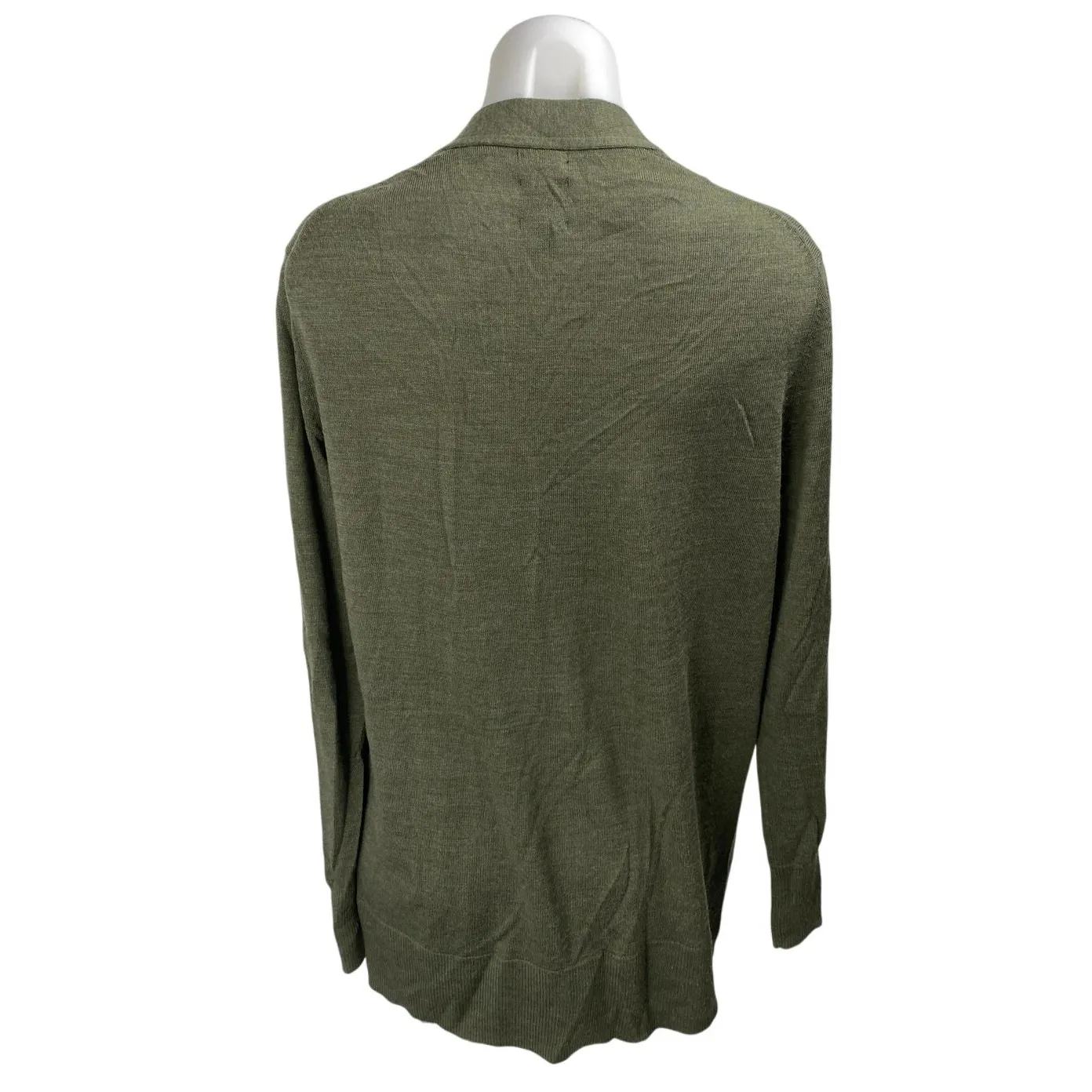 Gap Women's Green Wool Long Sleeve Button Down Cardigan Sweater Top Size L - Image 2