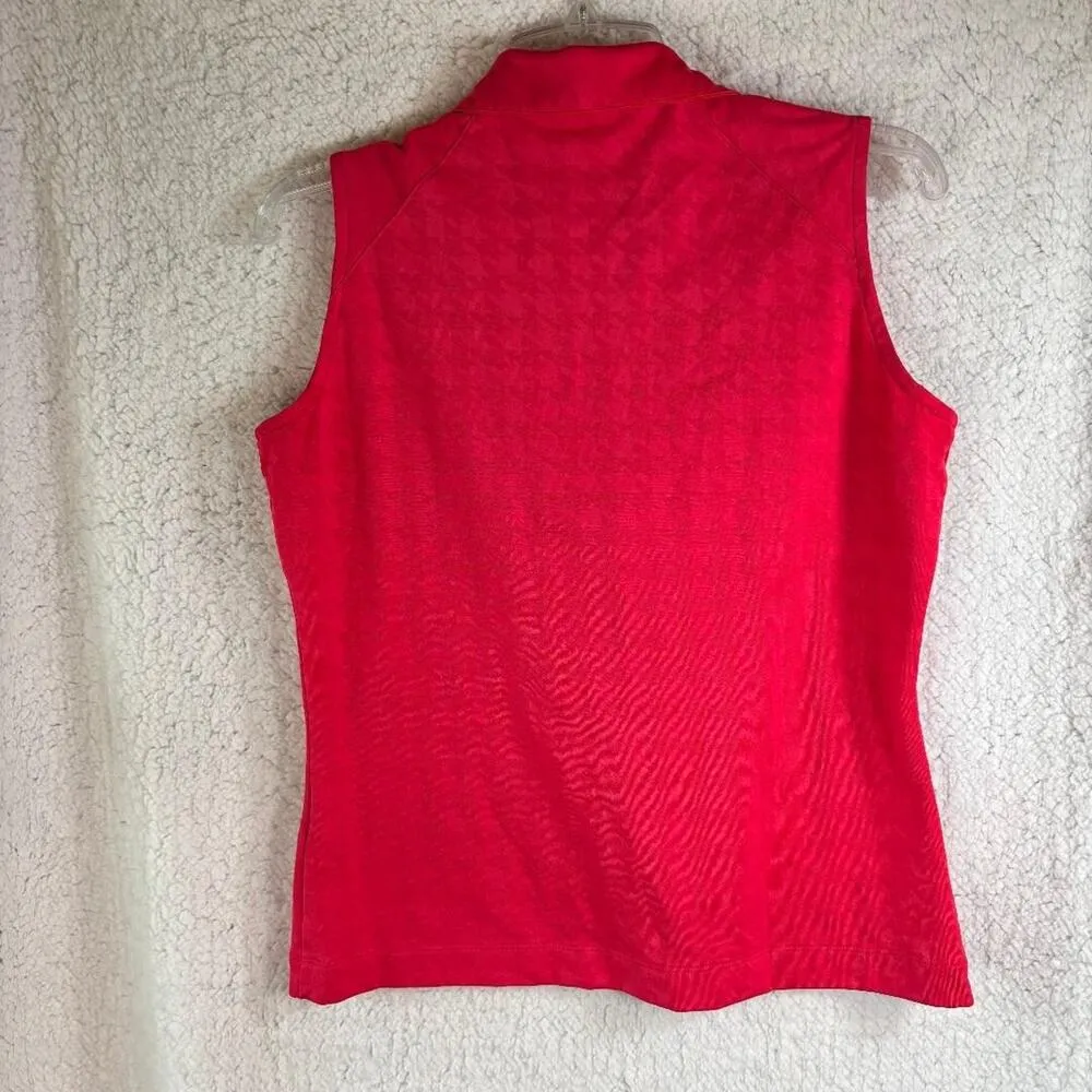Nike Fit Dry Golf Polo Tank Top Women's Size M(8-10) -Red Tennis Pickleball - Image 2