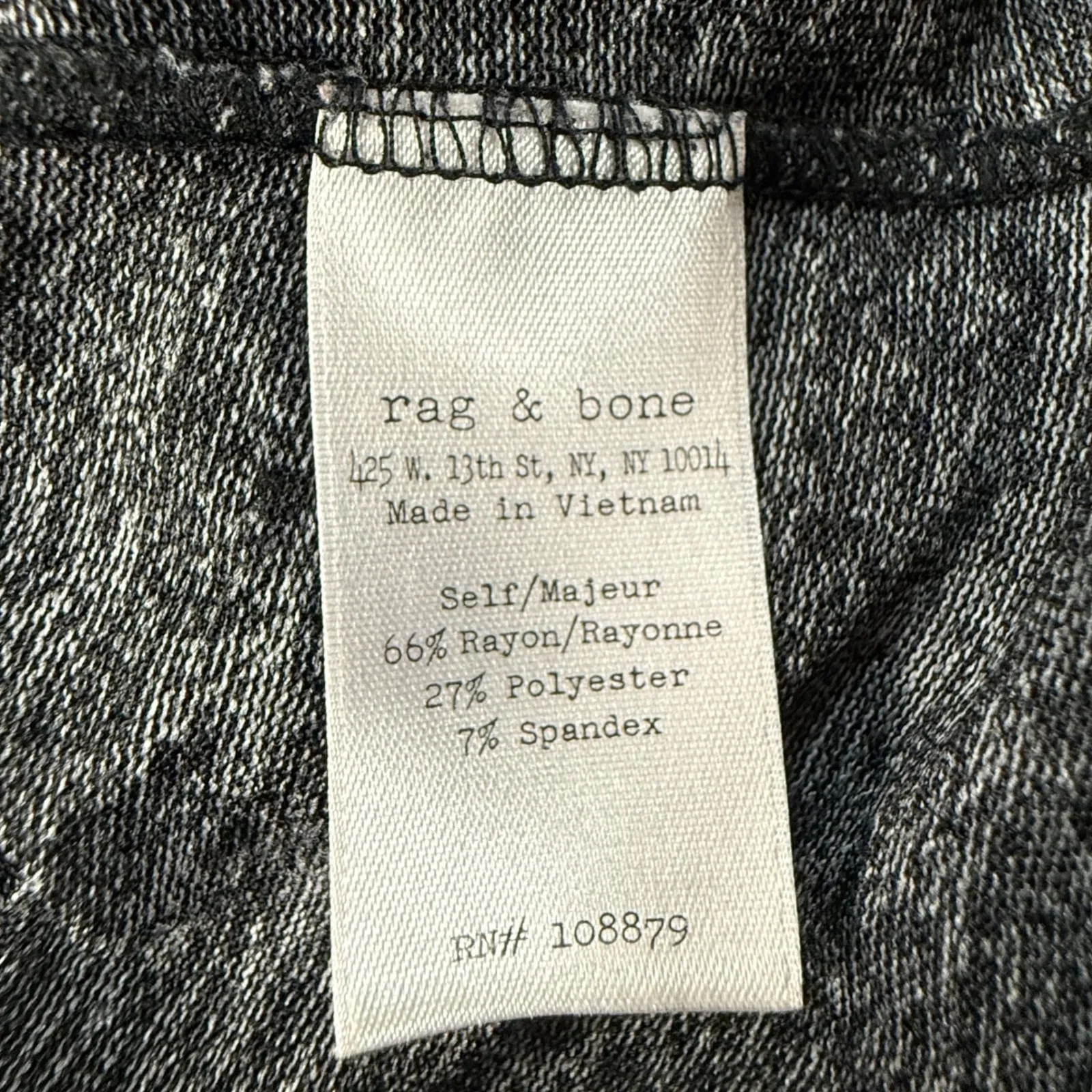 Rag & Bone Women's Grey Marled Short Sleeve T Shirt Top Size Medium Lightweight - Image 7