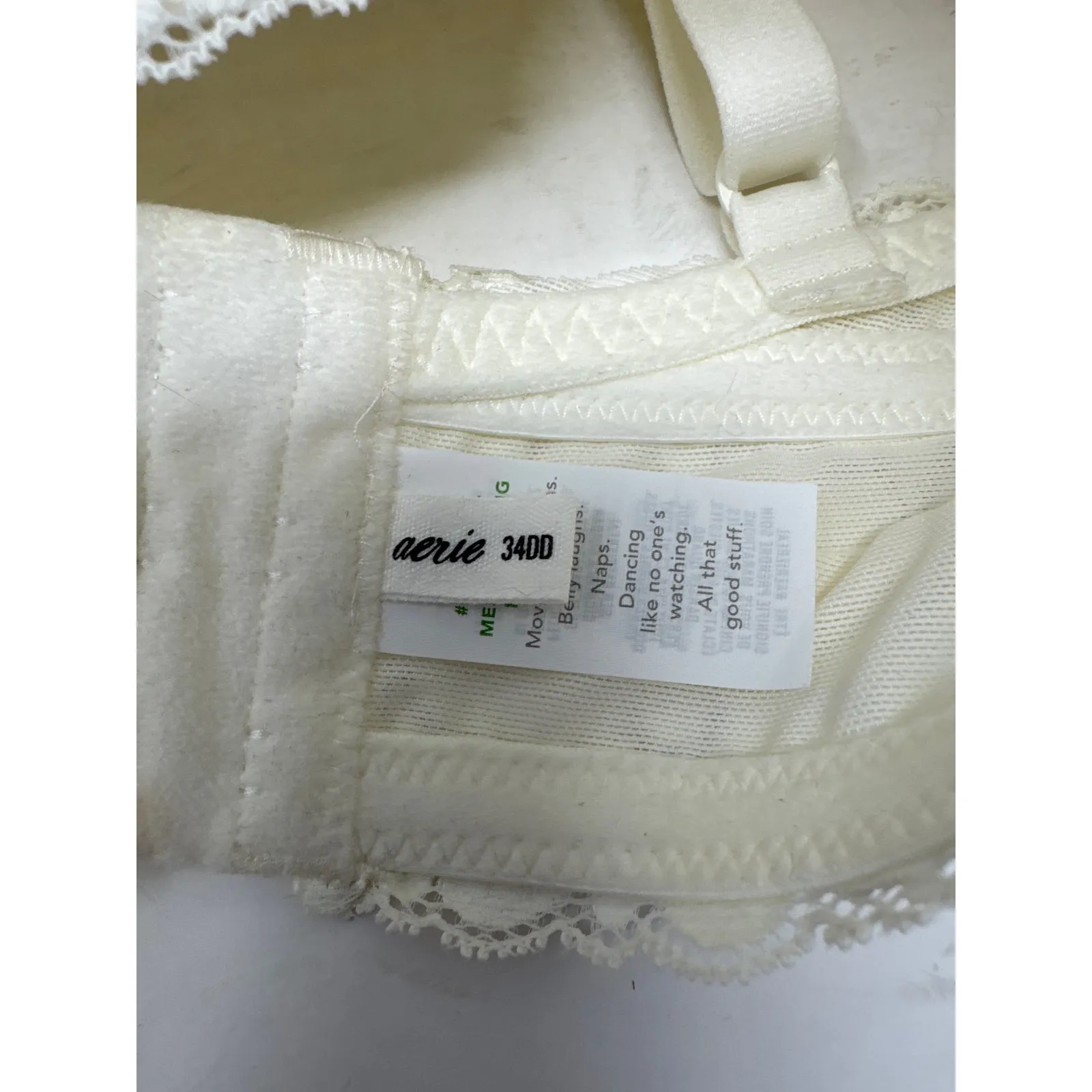 Brand New Aerie Women's Size 34DD White Lace Bralette Floral - Image 5