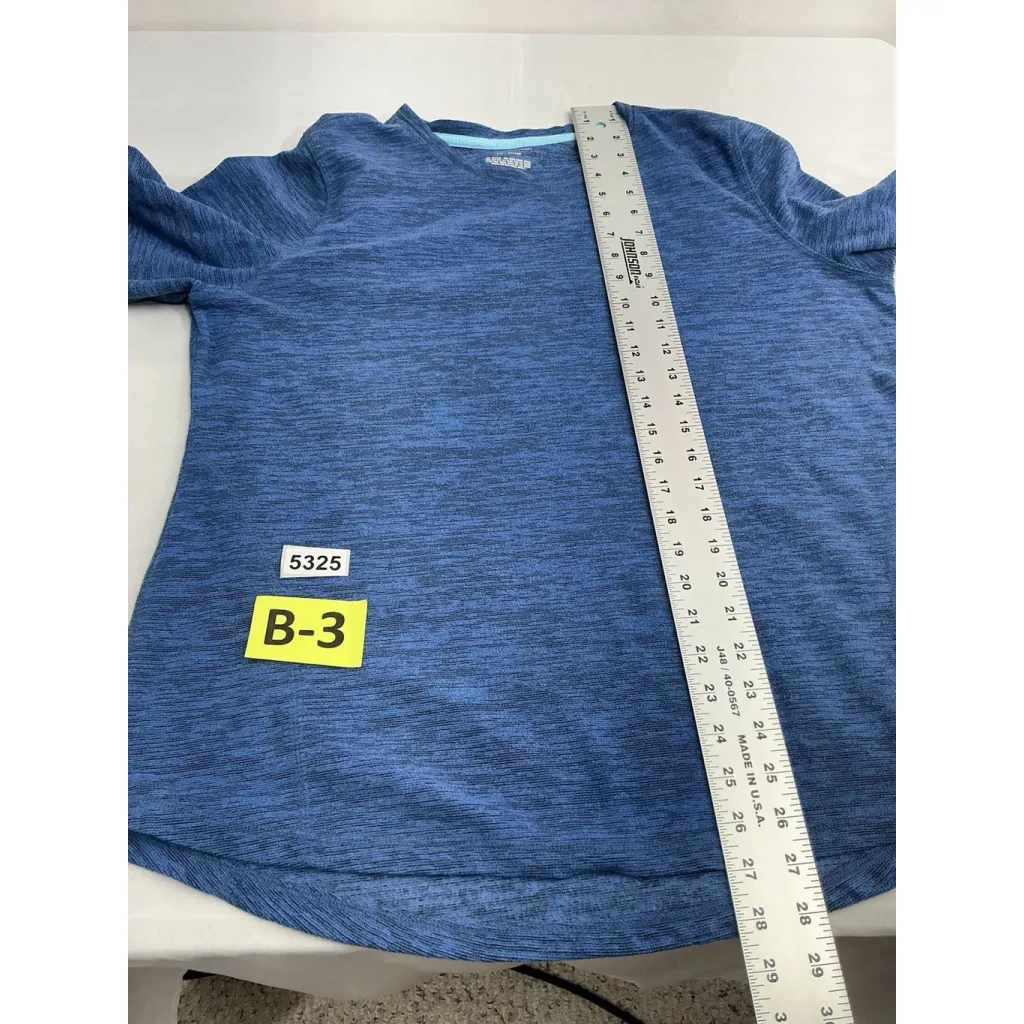 Womans Tek Gear Long Sleeve Crew Neck Pullover Shirt XXL Blue - Image 6