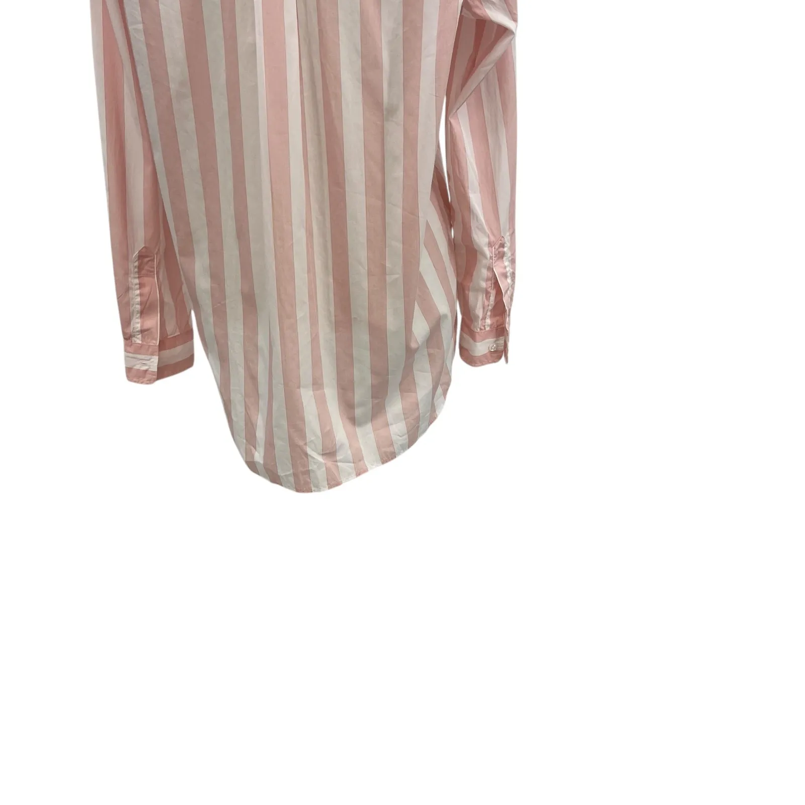 Frank & Eileen Joedy Cotton Button-Up Shirt Striped Pink White Size Small - Image 11
