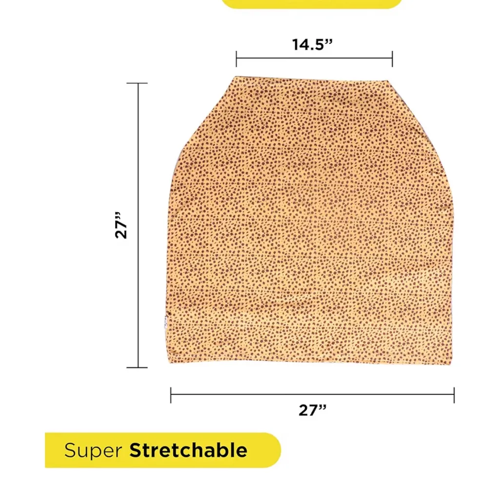 Leopard Print Nursing Cover Tan - Image 4