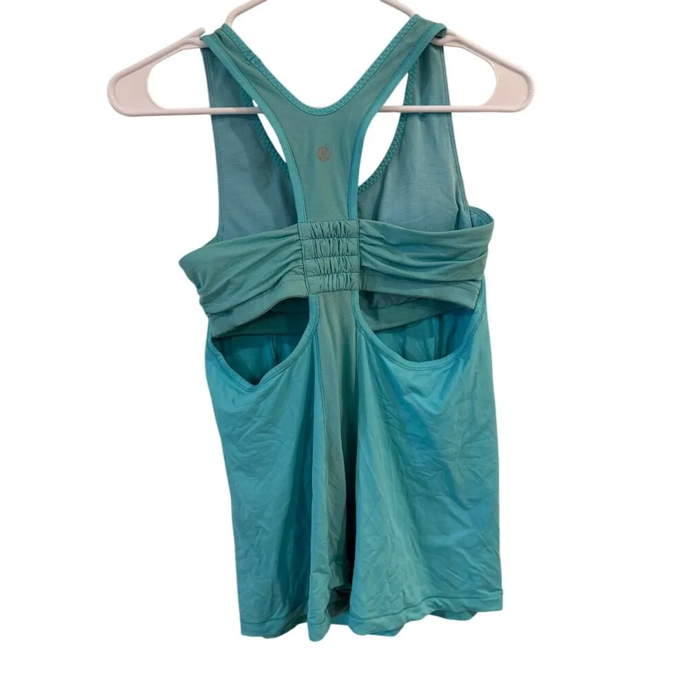 Lululemon Sleeveless Scoop Neck Racerback Angel Tank Top Blue Women's Size 6 - Image 3
