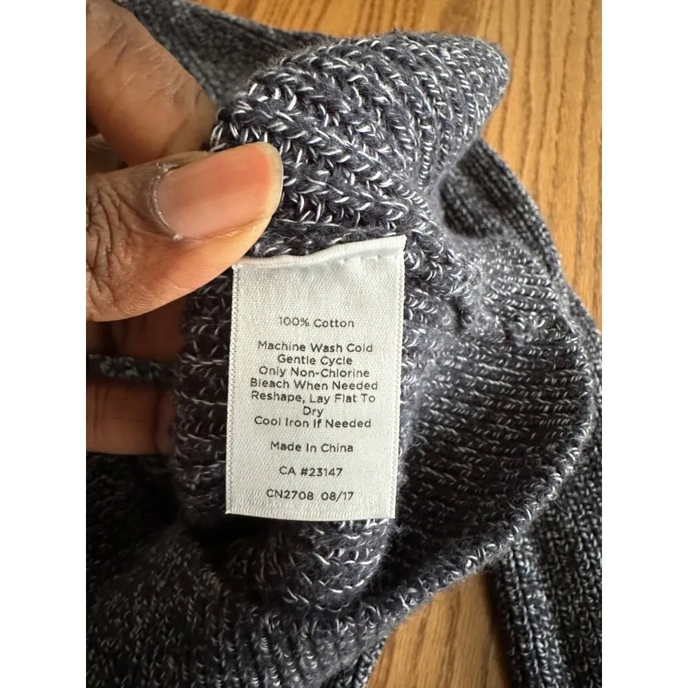 Talbots Petite Cable Twist Knit Sweater Long Sleeve Ribbed Gray Size P - Image 9