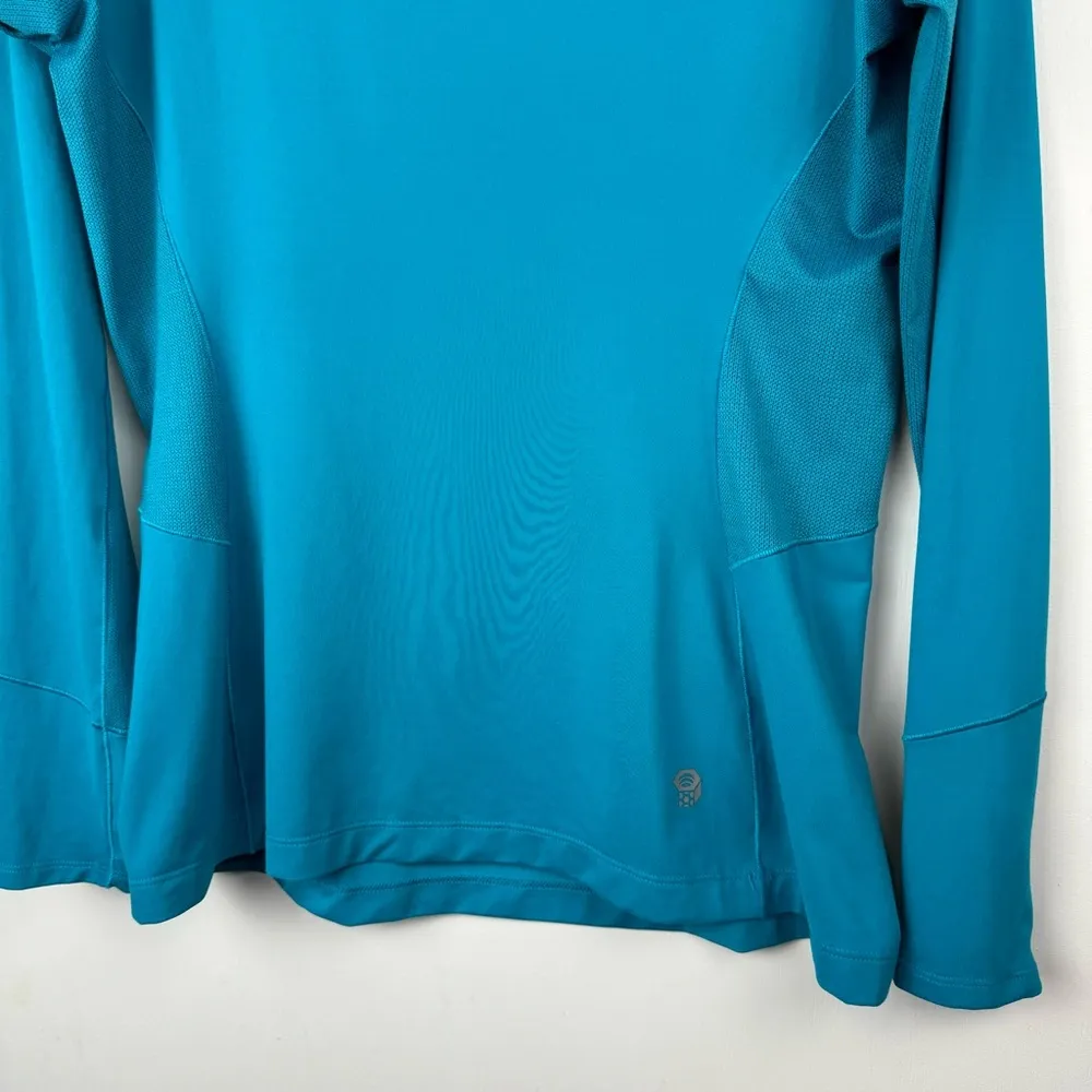 Mountain Hardwear Womens Long Sleeve Crewneck Top Sz Large Teal Blue - Image 6