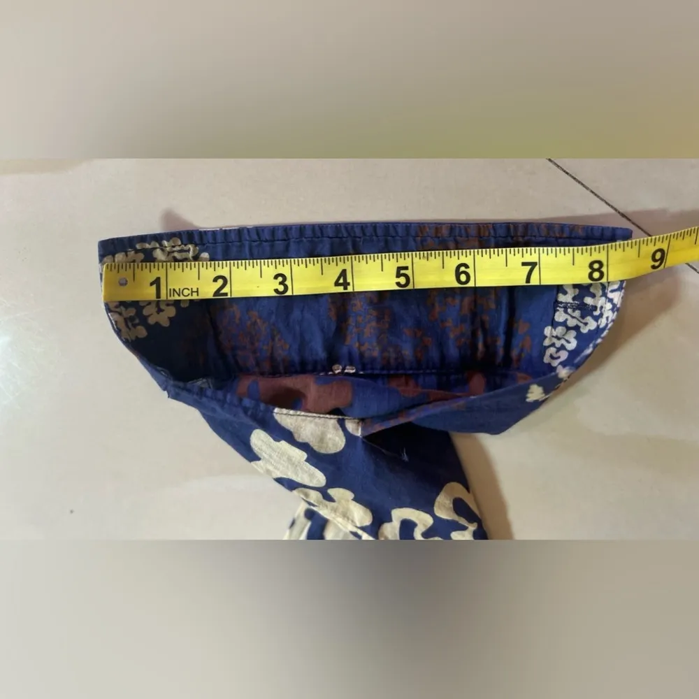 CRAIG TAYLOR BLOUSE Blouse/Shirt Blue Twiggy Brown and White Pop Art Size M Size M - Image 8