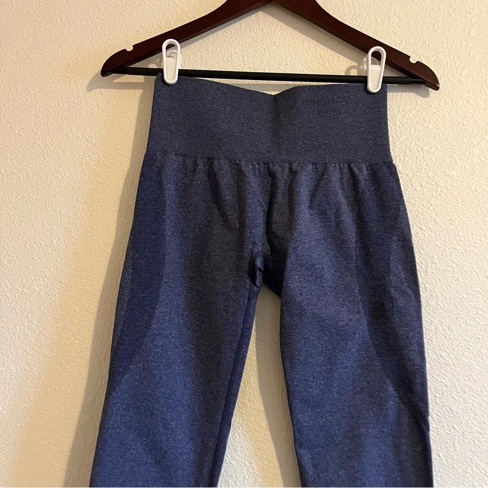 NVGTN Indigo Contour Blue Heather High Rise Seamless Leggings Sz Medium - Image 5