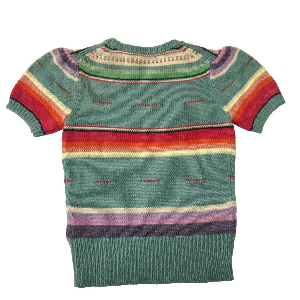 NWT Polo Ralph Lauren Striped Short-Sleeve Jumper Cotton Silk Linen Sweater XS - Image 8