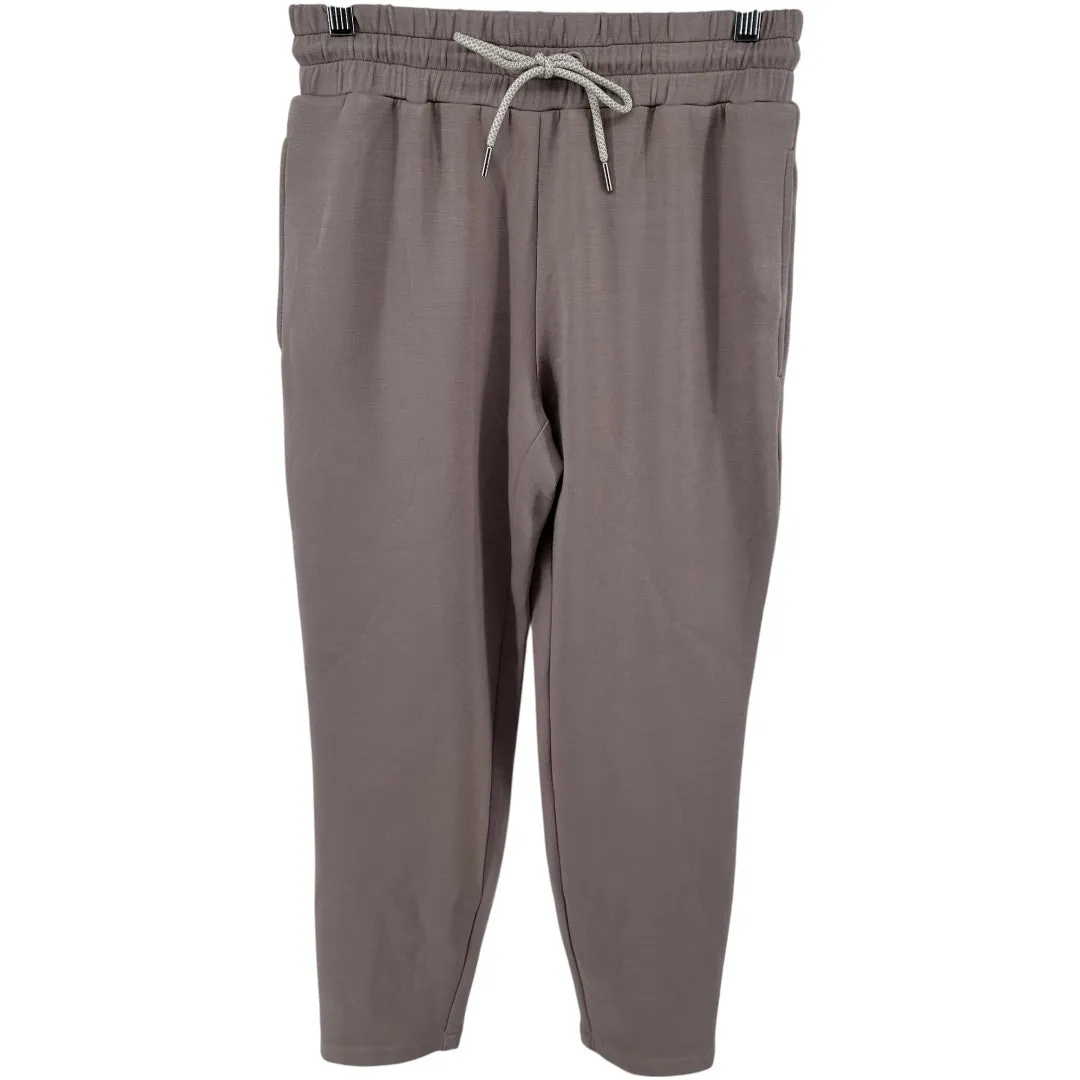 Varley Iowa Sweat Pant Cigarette High DoubleSoft Jersey Pocket Raindrops XS - Image 2