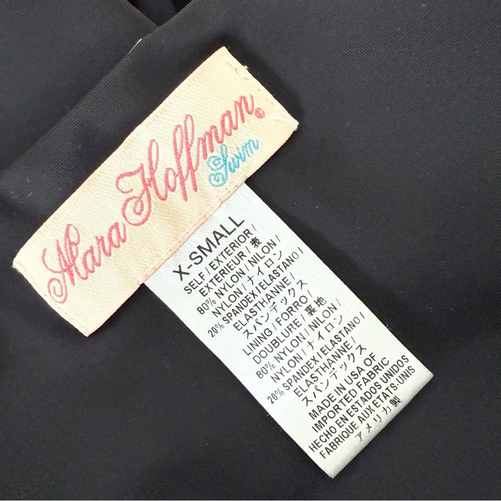 Mara Hoffman Twist Front One-Piece Swimsuit Black Sz XS - Image 8