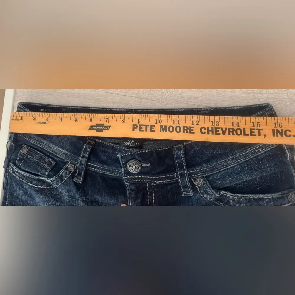 Silver Jeans Suki Surplus Boot Cut Dark Wash Patch Pockets Size 31 x 32 - Image 6