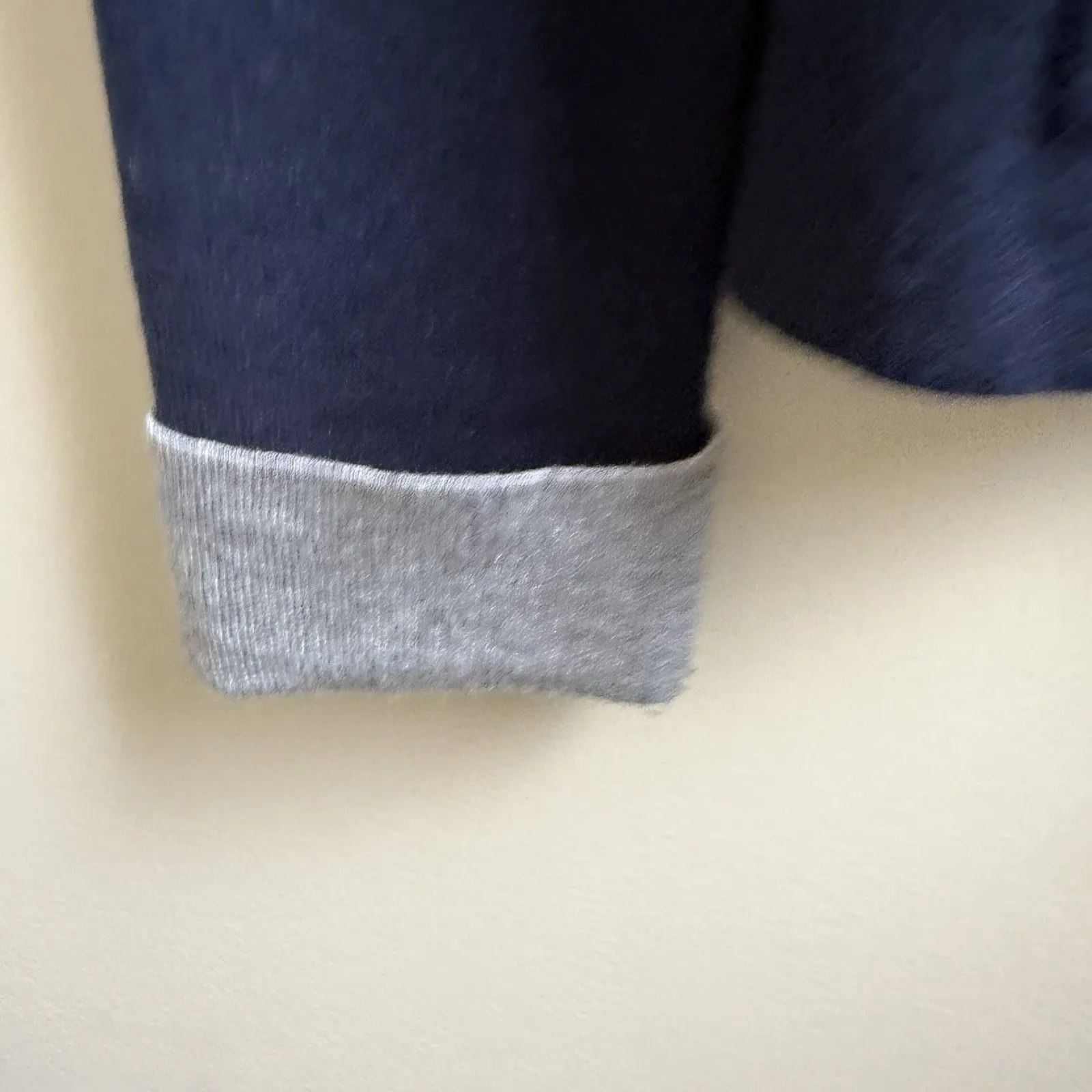 Adrienne Vittadini Women’s Navy Knit Blazer Cardigan Jacket Casual Work Size L - Image 4