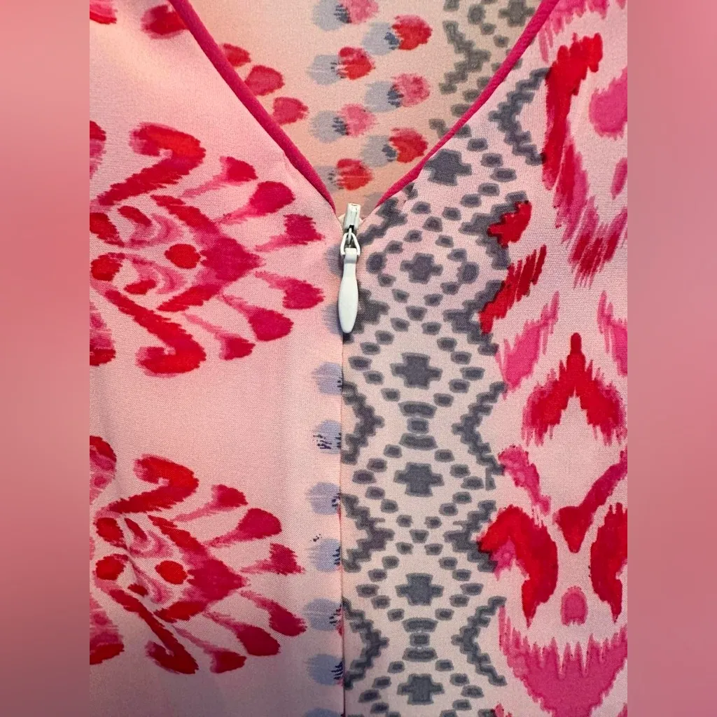 Oscar de la Renta Pink Label Kaftan Resort Lounge Maxi Caftan Zipper & Pockets - Image 7