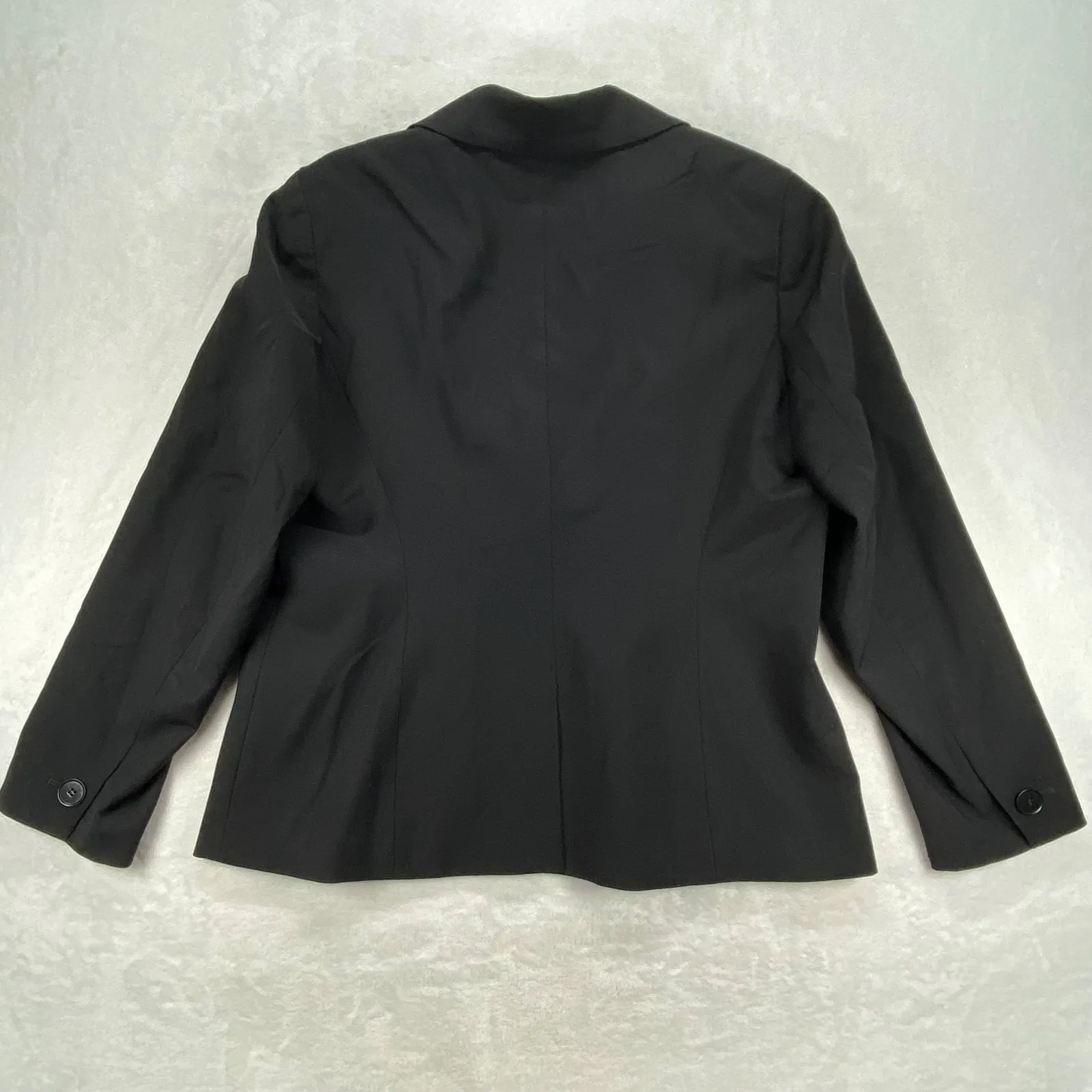Talbots Wool Blend Blazer Career Office‎ Jacket Petite Black Size 16P - Image 4