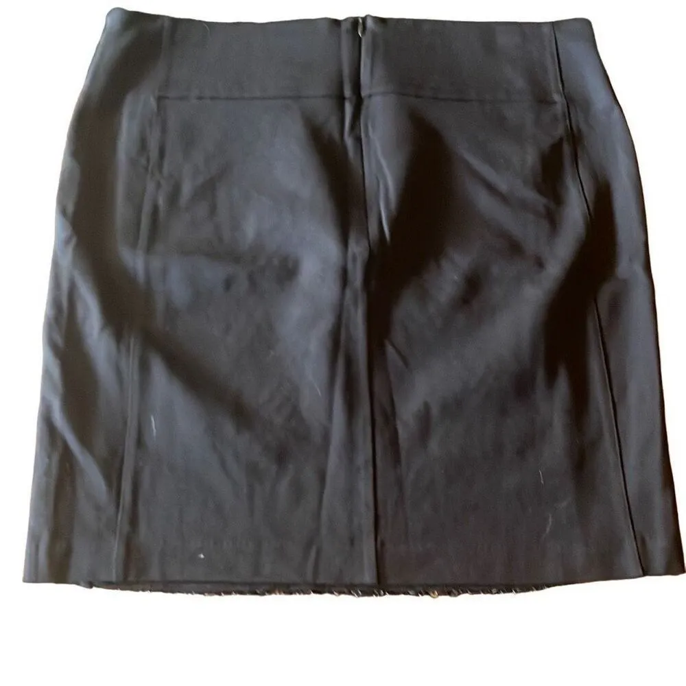 Cato Black Sequin Zigzag Mini Skirt 10 Stretch Party Cocktail Date Night Sexy - Image 2