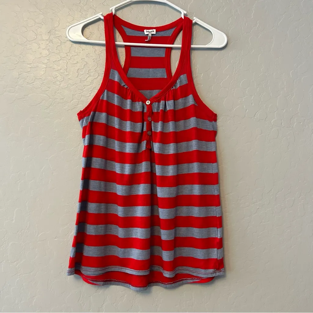 ⭐️Splendid set of two stripe supima cotton micro modal blend tank tops l small - Image 2