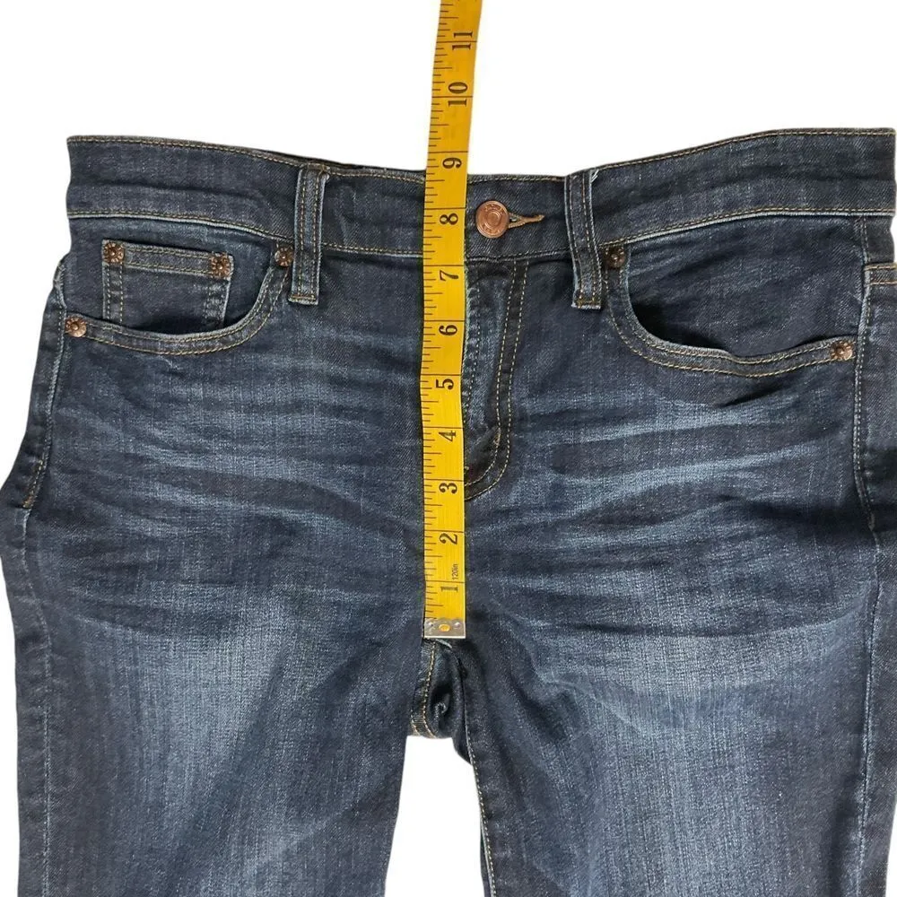 J. Crew Women's Toothpick Low Rise Skinny Jeans‎ Size 28 Blue Dark Wash Denim - Image 6