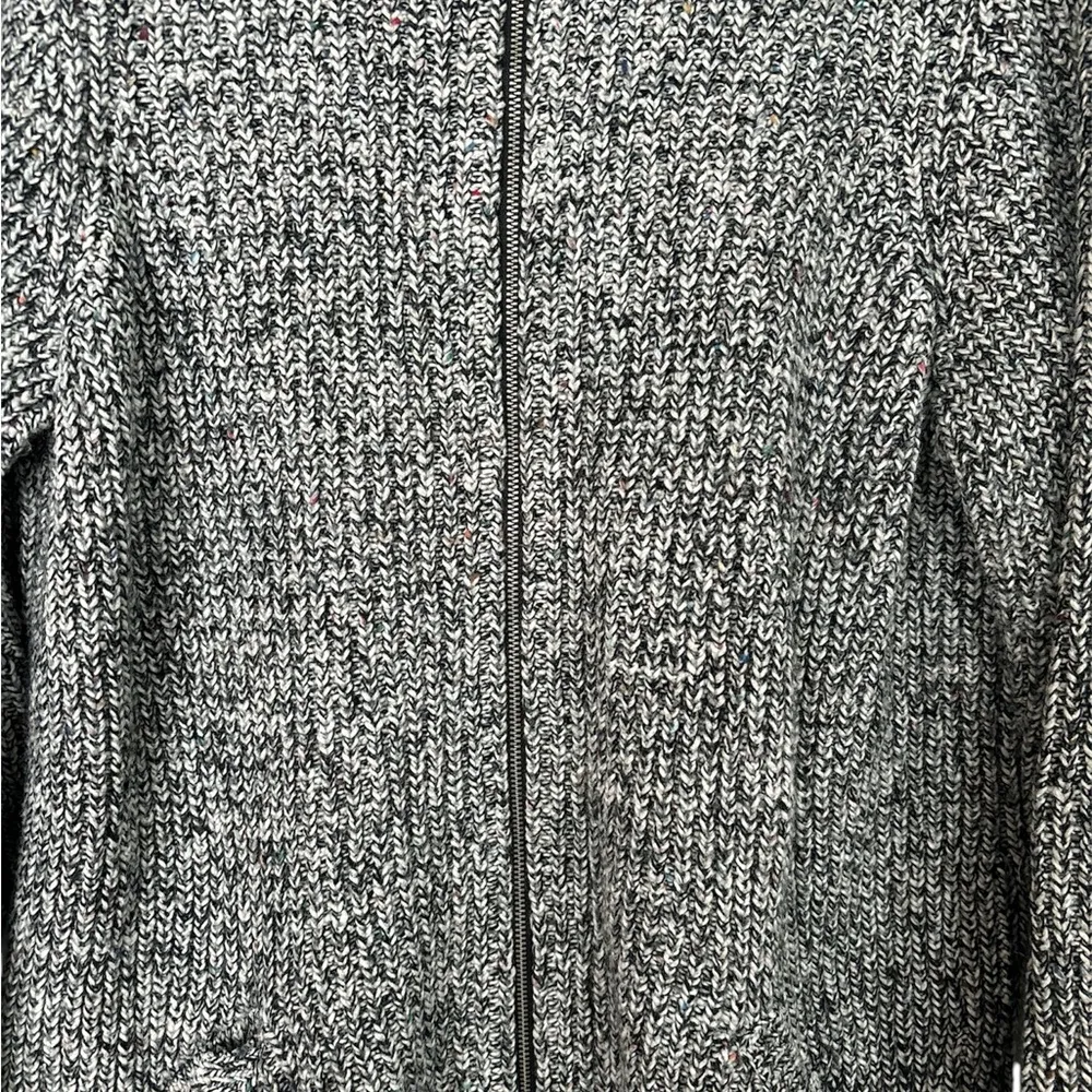 J. Jill Textured Front Zip Cardigan
Sweater Women's 
Black Multi - Image 2