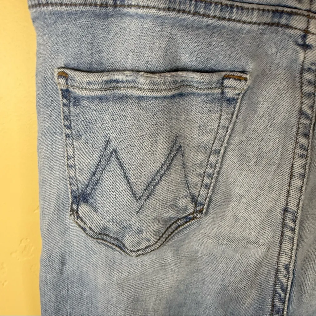 MOTHER Hustler Ankle Fray Full‎ Length Size 25 Denim Jeans Blue Distressed - Image 8