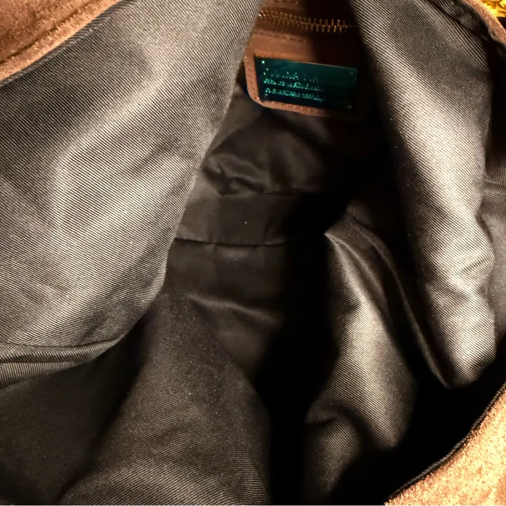 Divina Firenze Suede Fringe Hobo Bag Brown Made in Italy NWT - Image 12