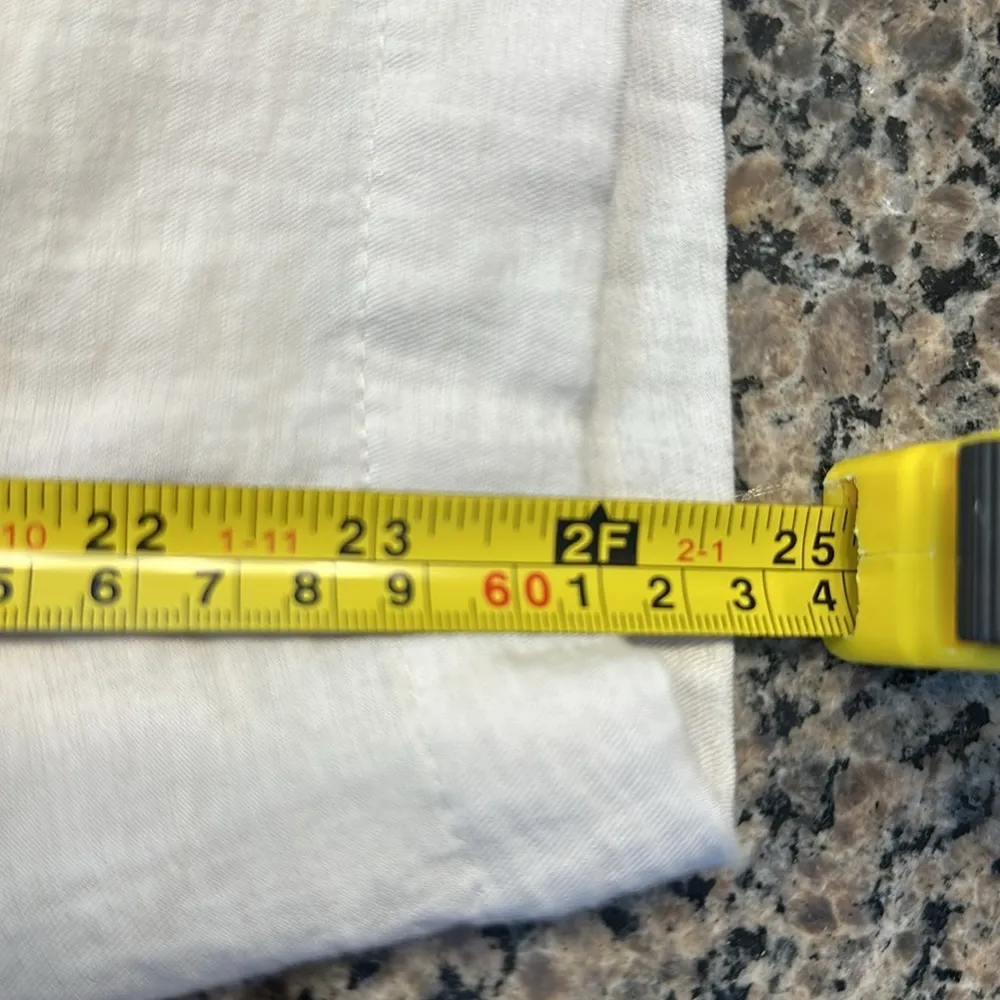 Plus Size Chico's Travelers Collection Ivory/Cream Crop Pant Size 3 GUC #1200 - Image 6