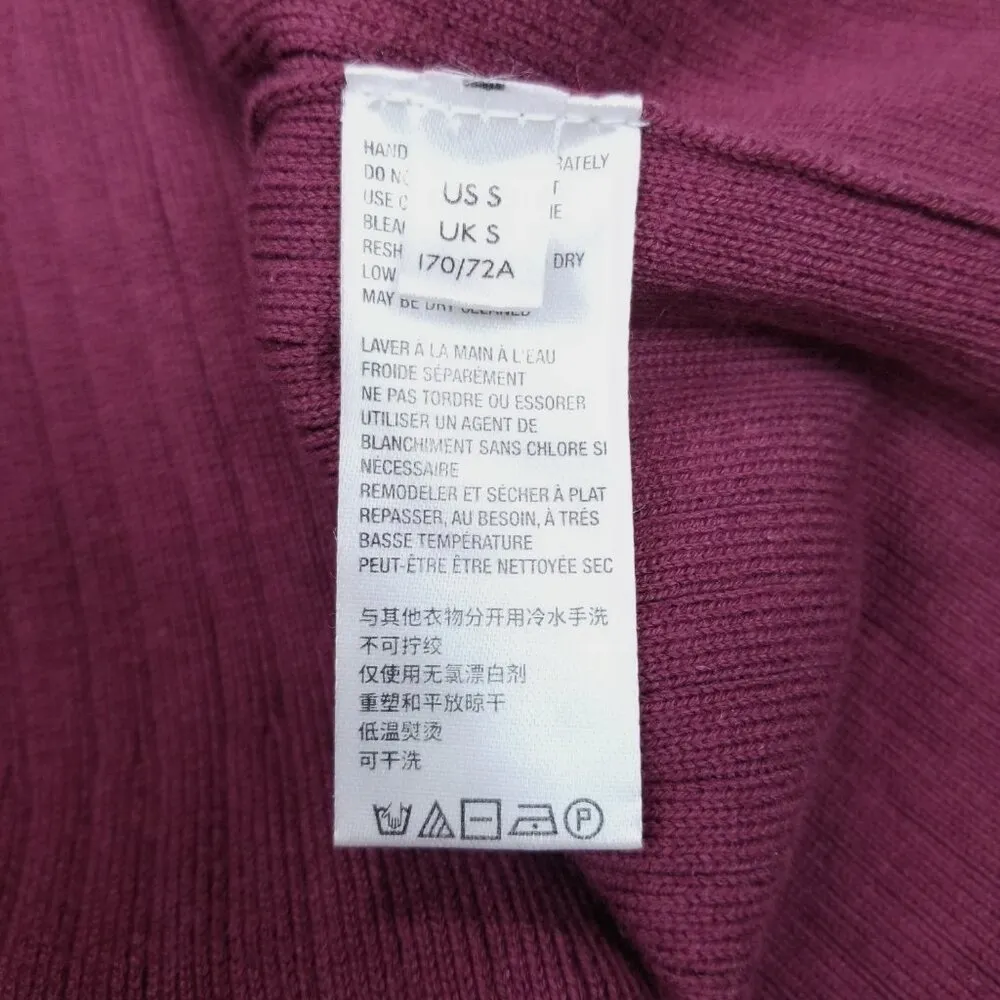 Free People Shine Bright Knit Maxi Skirt Burgundy Purple Sz Small - Image 4