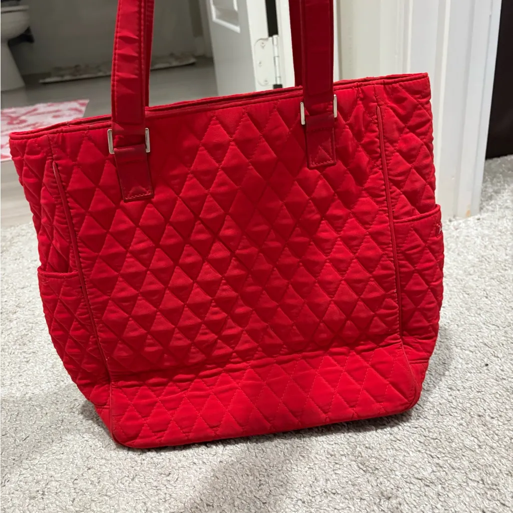 Vera Bradley Red Quilted Tote - Image 2