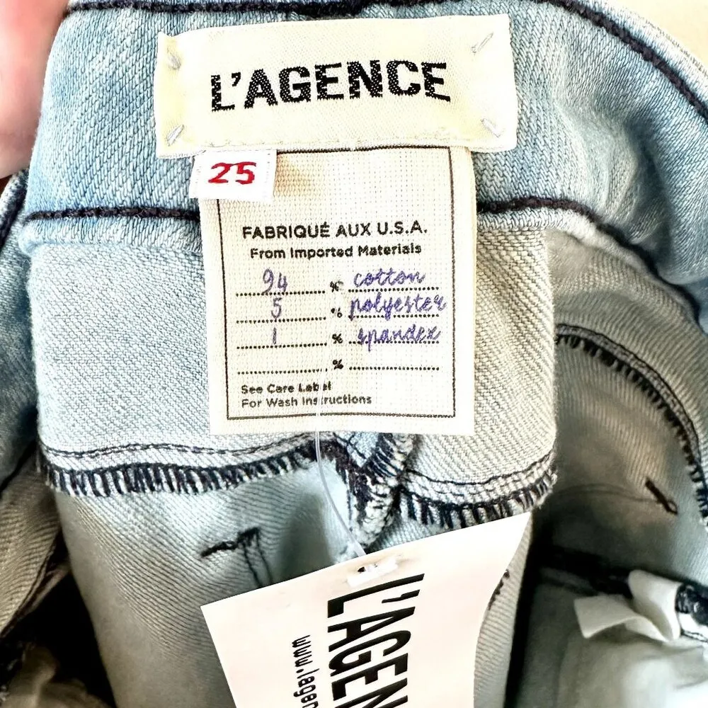 NWT L'AGENCE Bell High Rise Flare Jean Light Blue - Size 25 - Image 2
