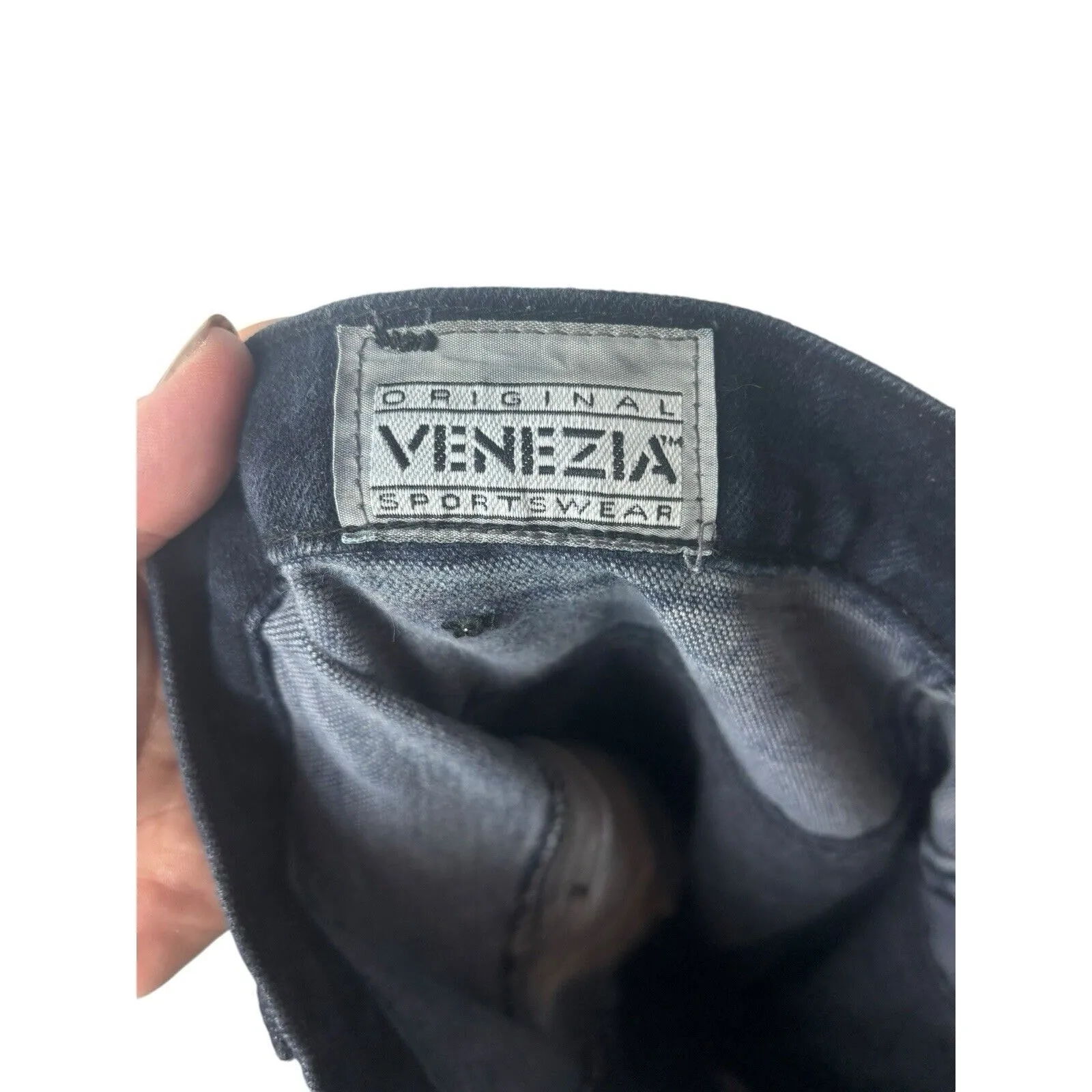 Venezia Two Toned‎ Vintage Western Heavy Denim Riding Jeans 14 Tapered Straight Blue - Image 5