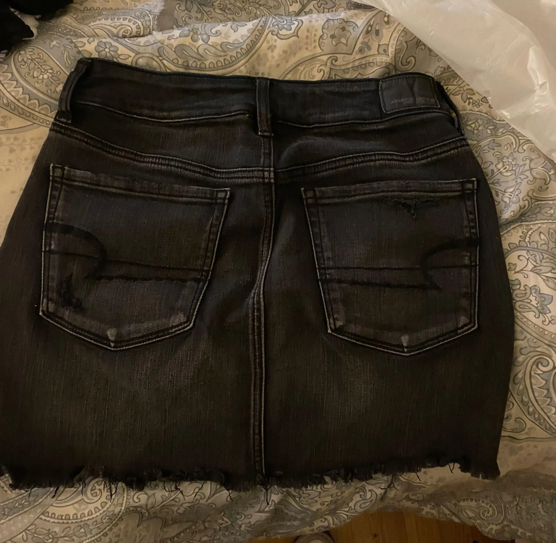 Black Denim Skirt - Image 2