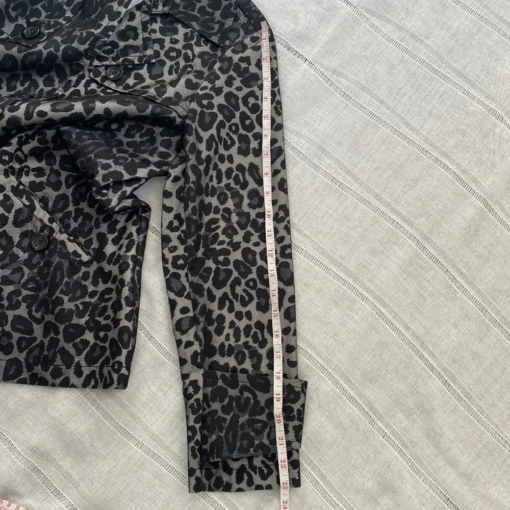 Ruby Rd cheetah print jacket with large black buttons. - Image 12