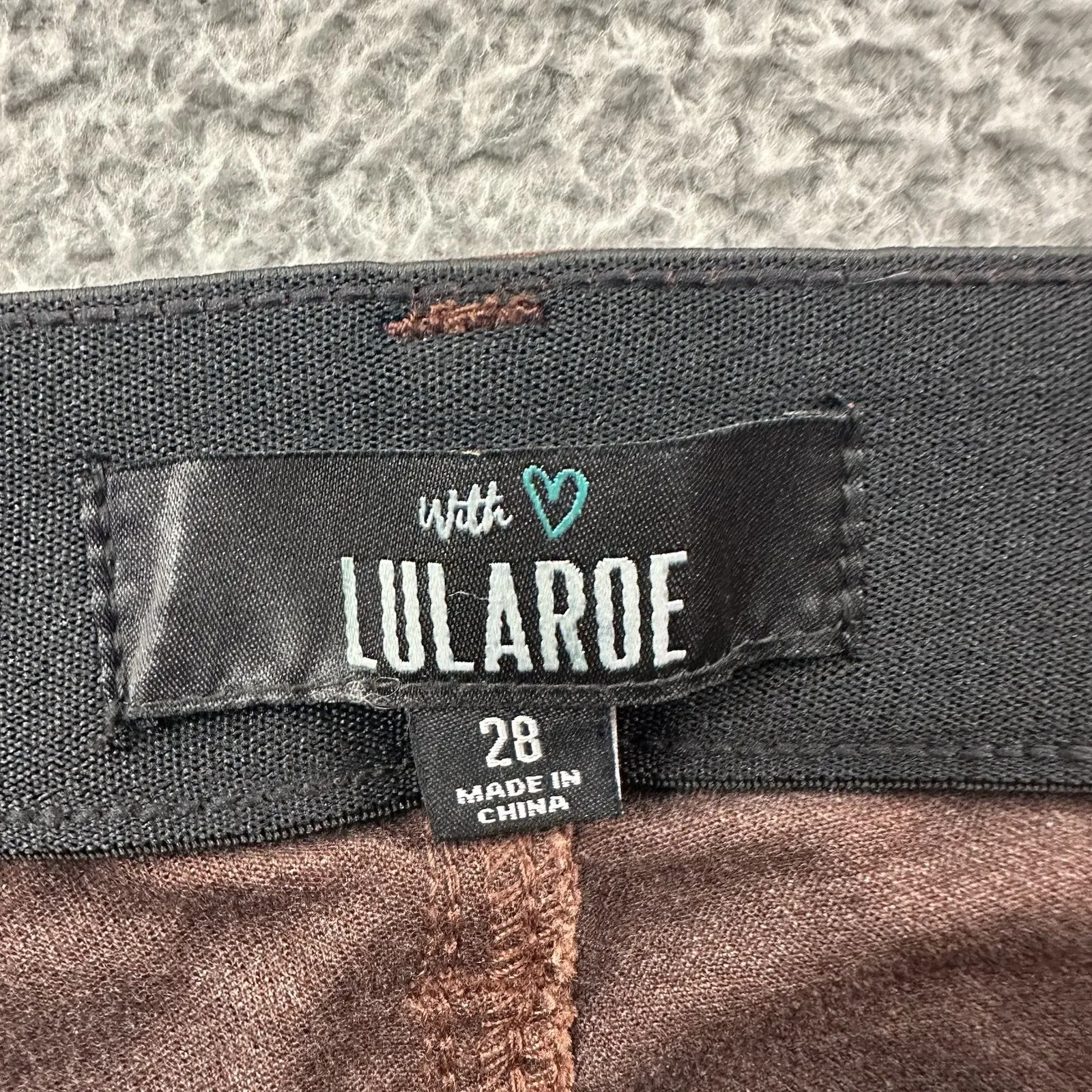 NWT Lularoe Skinny Fit Jeans Brown Stretch High‎ Rise Preppy Women's 28 x 28 - Image 4