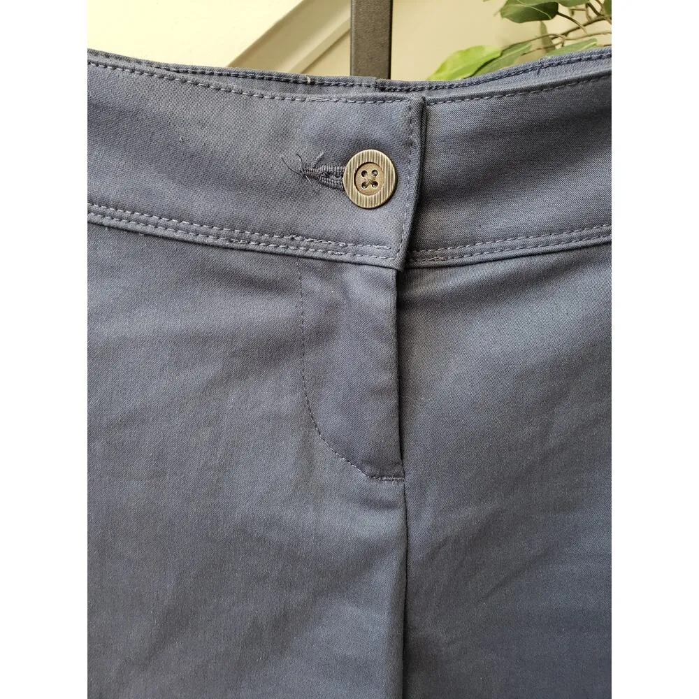 Isaac Mizrahi Navy Blue Button Shorts Size 4 Stylish Cotton Blend Summer Wear - Image 11