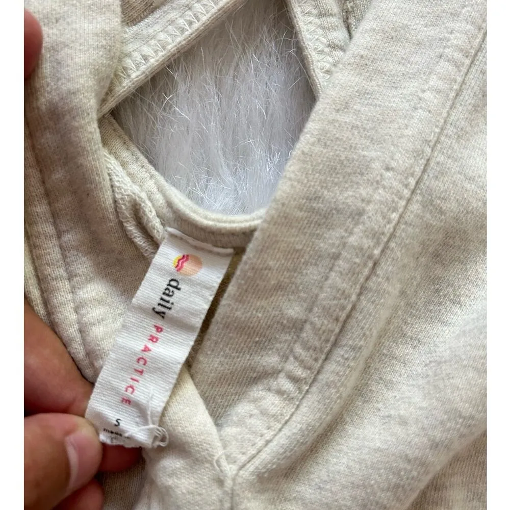 Daily Practice by Anthropologie Playa del Amore Romper Light Sand Size Small - Image 7